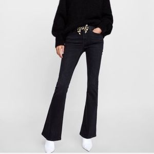NWT ZARA Skinny Flare Jean in Revolve Black